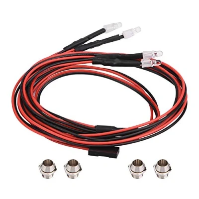 Imagen de Luces LED del Coche RC, 4Pcs 3mm Faros Delanteros para RC Modelo Drift Car Vehicle Accesorio