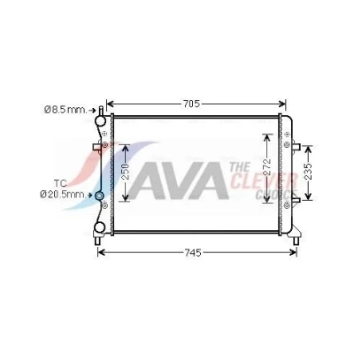 Imagen de Radiador, refrigeración del motor AVA COOLING VN2359