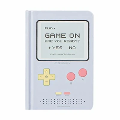 Imagen de Agenda diaria de 365 días, tamaño A6, sin fecha, mini y bonito cuaderno citas, con diseño juegos, color morado