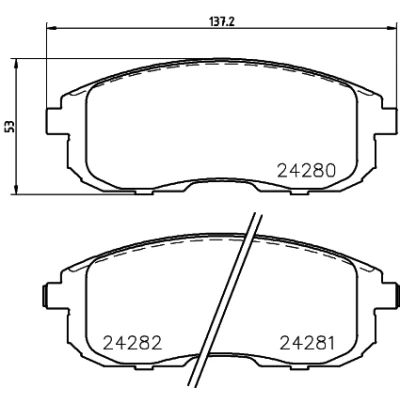 Imagen de HELLA 8DB 355 012 901 Juego de pastillas freno con avisador acústico desgaste accesorios SUZUKI: SX4 I Hatchback, Berlina