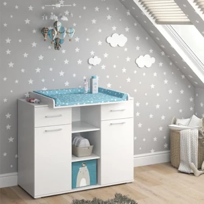 Imagen de Vicco Cómoda Cambiador Leonie, Blanco, 113 x 100 cm
