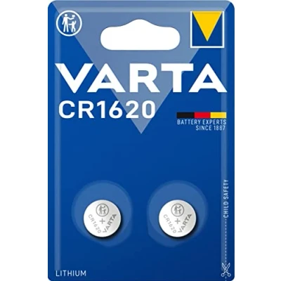 Imagen de VARTA CR 1620 Pack de 2 Pilas (Litio, 3V, 70 mAh)