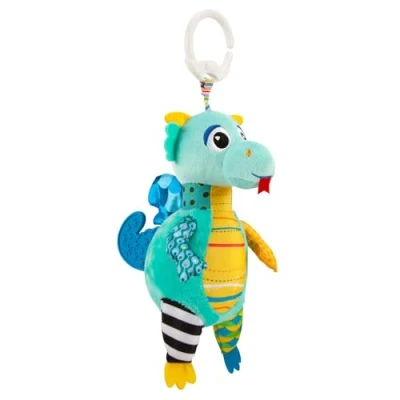 Imagen de Lamaze de Bizak, Daphe la Dragona, Juguete Sensorial Bebé, Dragona con Varias Texturas que Ruge al Agitarla, Incluye Anilla Clip y Cola para Morder