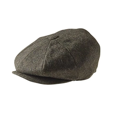 Imagen de Peaky Blinders Gorra Plana Estilo Newsboy de 8 piezasVerde Espiga Verde L (59 cm)