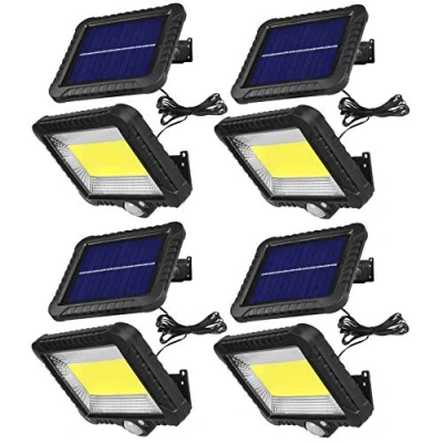 Imagen de Maclean MCE438 Foco LED con Sensor de Movimiento Aplique Solar para Pared Crepuscular Luz IP44 5W 400 Lúmenes 6000K Blanco Frío (4 x Unidad)