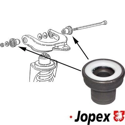 Imagen de JP GROUP 1140201000 Silentblock Brazo de Suspension CLASSIC Eje delantero, izquierda, derecha, arriba oscilante transversal