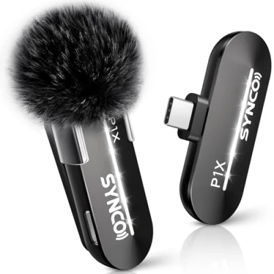 Imagen de SYNCO Micrófono de Solapa Inalámbrico USB C, Lavalier para iPhone 15/16 Pro MAX, Android, Profesional P1XT TikTok, Youtube, Streaming, Vlog