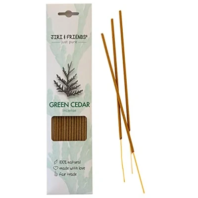 Imagen de Incienso de cedro verde Jiri and Friends 100% natural, 15 unidades, Incense Green Cedro, comercio justo