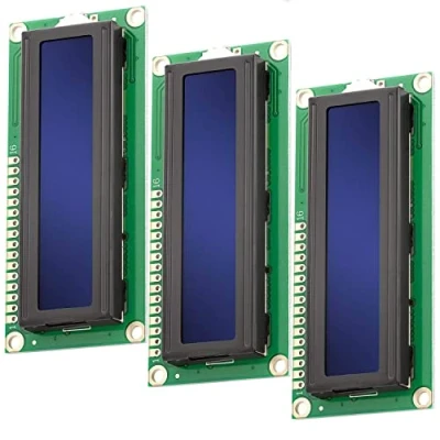 Imagen de AZDelivery 3 x HD44780 1602 Modulo Pantalla LCD Display 2x16 Caracteres con Fondo Azul y Blancos Compatible Arduino Raspberry Pi E Book Incluido!