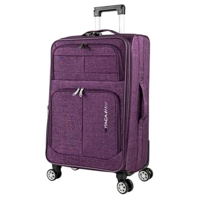 Imagen de ITACA Maleta Mediana con 4 Ruedas Giratorias para Viajes Largos Tipo Trolley Ideal como Maletas de Viaje Grandes 23 Kilos y Resistentes, Morado