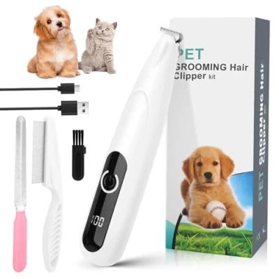 Imagen de Maquina Cortar Pelo Perros, Cortapelos Recortadora de Patas para Perros con Luz Led, Recargable Silencioso Y Gatos, Mascotas, Cortadora