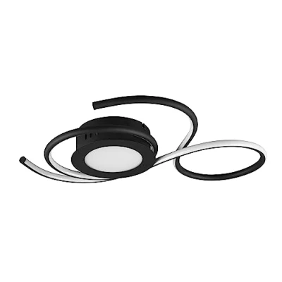 Imagen de Trio, Plafón, Jive incl. 1 x LED,SMD,48,0 Watt,2700 6000K,5600 Lm. Plástico, Blanco, Cuerpo: Metal, estera negra A:80,0cm, L:73,0cm, A:7,6cm Interruptores separados,Mando a distancia