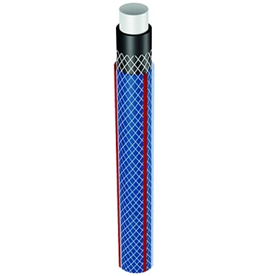 Imagen de Vartco Light Blue Manguera de agua 4 capas para riego jardín, flexible, poliéster, resistente a los rayos UV, 22 bares (3/4&quot;, 50 m)