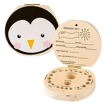 Imagen de hej kiddo caja de dientes para leche, niños y niñas primeros dentículos, regalo hada los dientes,