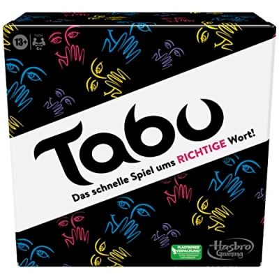 Imagen de Hasbro Juego clásico tabú, de Fiesta, Palabras para Adultos y Adolescentes, adivinanzas 4 más Jugadores, a Partir 13 años Versión Alemana