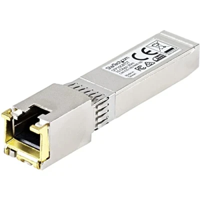 Imagen de StarTech.com Módulo Transceptor SFP+ Compatible con MSA sin Codificar 10GBASE T SFP a RJ45 Cat6 / Cat5e Ethernet Gigabit de 10Gb 30m (SFP10GBTST)