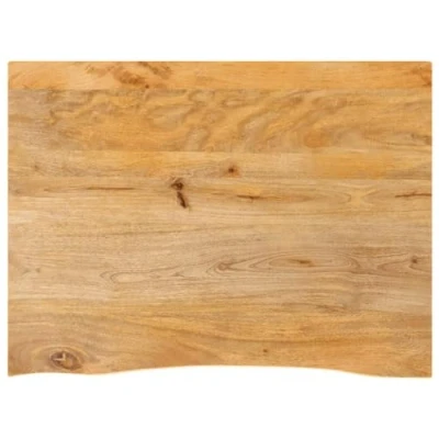Imagen de vidaXL Tablero de Mesa Borde Natural Madera Maciza Mango 90x60x2,5 cm, Superficie Mesa, Madera, reemplazo