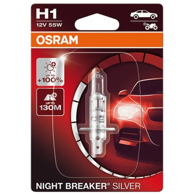 Imagen de OSRAM 64150NBS 01B Lámpara, faro de carretera H1 12V 55W FORD: FOCUS 2, 3, KUGA RENAULT: CLIO MEGANE PEUGEOT: 206 Hatchback