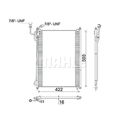 Imagen de Condensador, aire acondicionado MAHLE ORIGINAL AC 285 000S