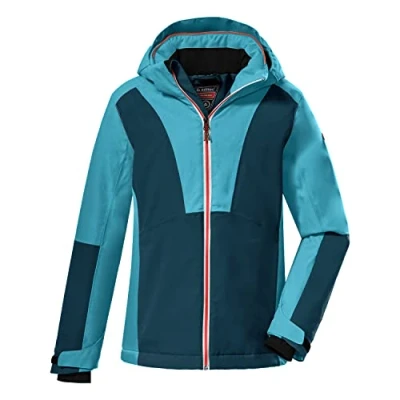 Imagen de Killtec Girl&#039;s Chaqueta de esquí/chaqueta funcional con capucha y protección contra la nieve KSW 155 GRLS SKI JCKT, turquoise, 176, 38486 000