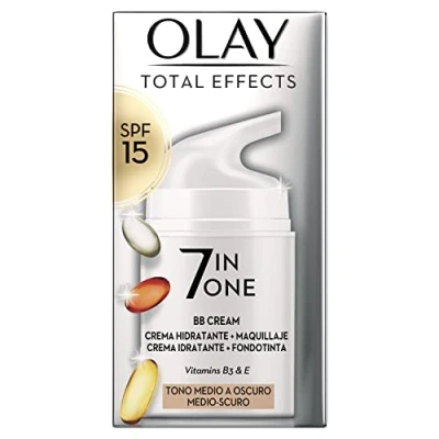 Imagen de Olay Total Effects BB Cream 7En1, Tono Medio A Oscuro, Con SPF 15 Y Niacinamida, 50ml