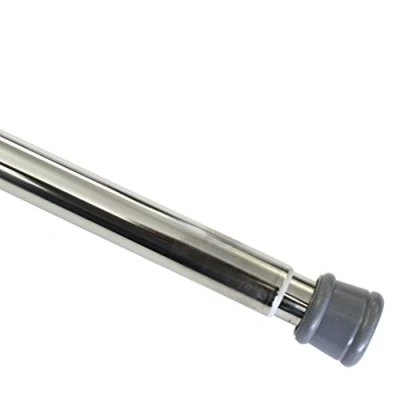 Imagen de GARDINIA Barra de metal para cortinas, Extensible, Montaje sin tornillos ni taladros, Diámetro 23/26 mm, Longitud 80 130 cm, Aspecto níquel