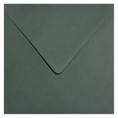 Imagen de Netuno 25x sobres cuadrados lisos color verde alga DIN 153x153mm 120g Keaykolour Sequoia con solapa puntiaguda sin ventana húmedo ecológicos para invitaciones tarjetas de felicitación comunión bautizo