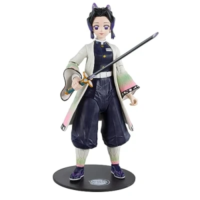 Imagen de McFarlane Toys Demon Slayer Shinobu Kocho Figura de acción 7 Pulgadas, Coleccionable increíblemente Detallada con Ultra articulación, Espada, Efecto Llama y Tema