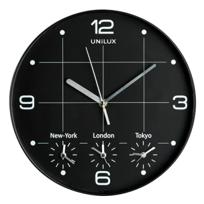 Imagen de Unilux Reloj de Pared On Time, 30 cm, Color Negro
