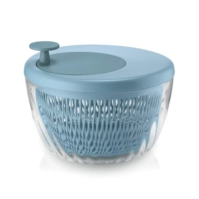 Imagen de Guzzini Spin e Store Kitchen Active Design Centrifugadora de Ensalada con Tapa, Polietileno (PE) Polipropileno (PP), Celeste Mat, 26 cm