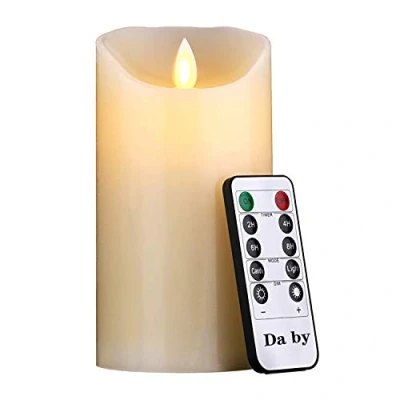 Imagen de Da by Velas LED, H 15cm，Vela sin Llama de 300 Horas y Control Remoto 10 Botones.[Clase eficiencia energética A].