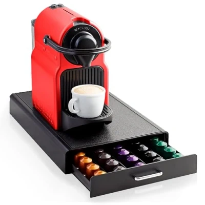 Imagen de JUPPLIES Soporte Capsulas Compatible con Nespresso Cajon Organizador de para Encimera Cafe Dispensador 23.1x37.8x5.1 cm