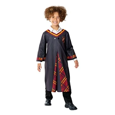 Imagen de Rubies Disfraz Harry Potter para niños y niñas, Túnica unisex con detalles impresos, Oficial Halloween, Carnaval, Navidad cumpleaños