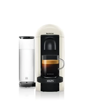 Imagen de Krups Nespresso VERTUO Plus XN9031 Cafetera de cápsulas, máquina café expreso, diferentes, 5 tamaños tazas, tecnología Centrifusion, calentamiento 40 segundos, Blanca