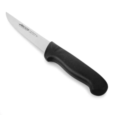 Imagen de Arcos Cuchillo deshuesador con Hoja Acero Inoxidable Nitrum 130 mm. profesional para cortar huesos carne. Mango ergonómico polipropileno. Serie 2900. Color plateado.