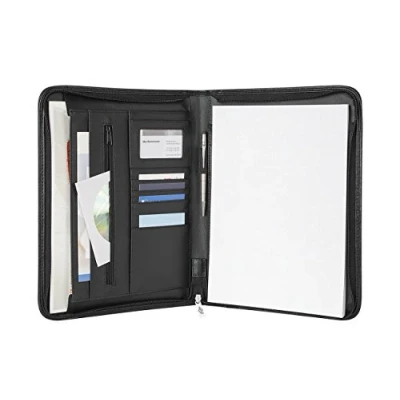 Imagen de Wedo ELEGANCE Carpeta para seminarios A4, incluyendo bloc / compartimento exterior, color negro