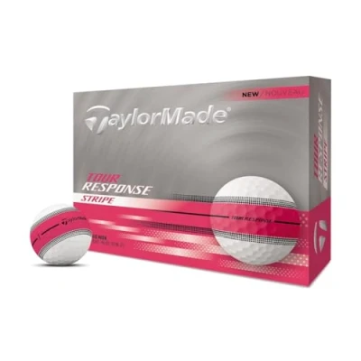 Imagen de TaylorMade Golf 2025 Tour Response Stripe Pink One Dozen