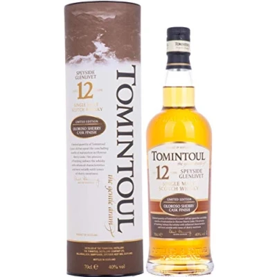 Imagen de Tomintoul 12 Years Old Oloroso Sherry Cask 40% Vol. 0,7l in Giftbox
