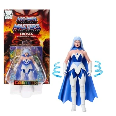 Imagen de Masters of the Universe Origins Cartoon Collection Frosta Figura de acción, princesa del poder 14cm con poderes hielo, diseño detallado y capa, inspirada en la serie televisión, JBM87