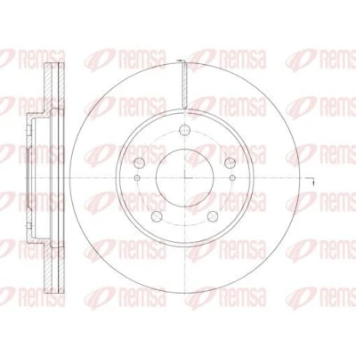 Imagen de REMSA Disco de freno MITSUBISHI: Space Runner II, Wagon III Eje delantero 276mm 24mm 5 ventilado 61130.10 MB895444,MB928243,MR389727,MR449817