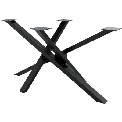 Imagen de CLP Soporte para Mesa De Comedor Jimmy En Forma Mikado I Patas Salón o Conferencia Moderna &amp; Metálica, Color:Negro induatrial, Tamaño:140x70x72 cm