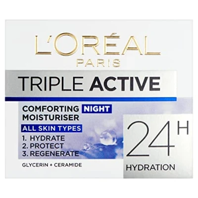 Imagen de L&#039;Oréal Paris Dermo Expertise Triple active night, Crema hidratante de noche, 50 ml