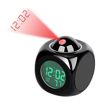Imagen de LED Despertador de Proyección Pantalla Digital Temperatura Multifunción Projector Alarm Clock Multi function Temperature Sonido Projection Reloj 12 24 Horas Conmutado Hogar Decorativo