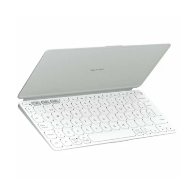 Imagen de Funda con teclado Logitech Keys to Go 2, Multidispositivo, Multisistema operativo, 3 años de pila, Fila accesos directos, Personalizable, Blanco