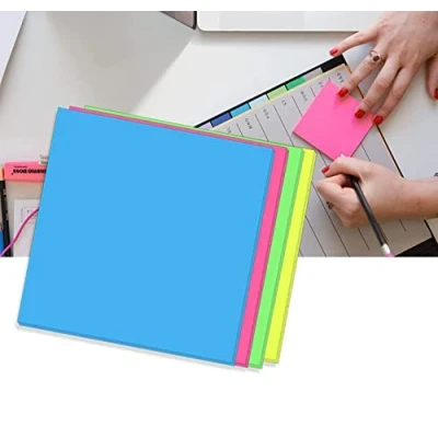 Imagen de 200 Pzs Notas Adhesivas Transparentes, De Colores Autoadhesiva Impermeable,Notas Removibles Translúcidas, Transparentes Para Estudiar,El Hogar,La Oficina,La Escuela (70 X 75 mm)…