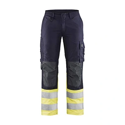Imagen de Blaklader 148915128933D96 Multinorm Pantalones de trabajo inherentes, color azul marino/amarillo, talla D96
