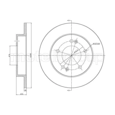 Imagen de Disco de freno METELLI 23 1284C