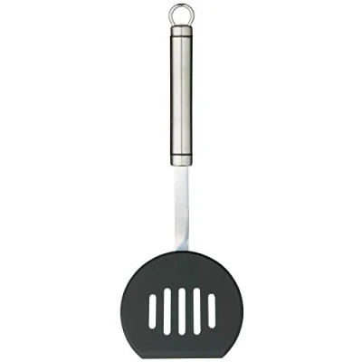 Imagen de KitchenCraft Espumadera / Espátula Redonda de Cocina Nylon y Acero Inoxidable, 32 cm Gris