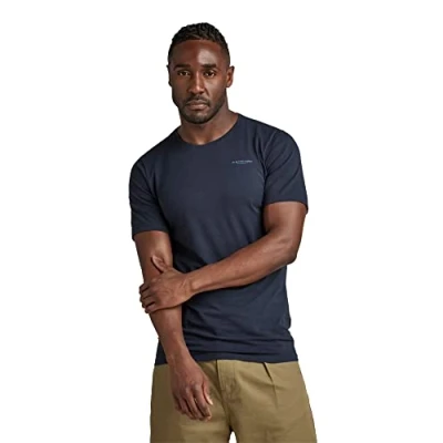 Imagen de G STAR Slim Base T shirt Shirts, Azul (Salute D19070 C723 C742), L Hombre