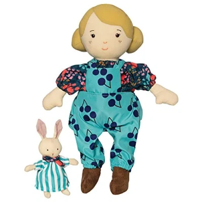 Imagen de Manhattan Toy Playdate Friends Ollie Muñeca Lavable a máquina y Apta para Secadora, 35,56 cm con Animal de Peluche